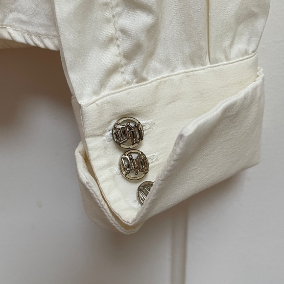 Vintage Gianni Versace cream blouse - Picture 5 of 11